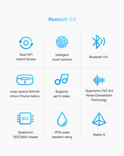 Load image into Gallery viewer, Bluetooth 5.0 Wireless Earphones Noise Reduction Earpiece Hybrid Drivers True Wireless Earbuds - Strange Shopper