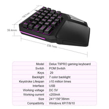 Load image into Gallery viewer, Single Handed Game keyboard one hand Ergonomic Gaming Keypad For PUBG gun PC Laptop - Strange Shopper