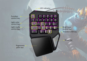 Single Handed Game keyboard one hand Ergonomic Gaming Keypad For PUBG gun PC Laptop - Strange Shopper