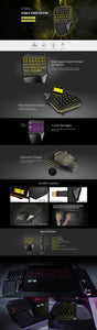 Single Handed Game keyboard one hand Ergonomic Gaming Keypad For PUBG gun PC Laptop - Strange Shopper