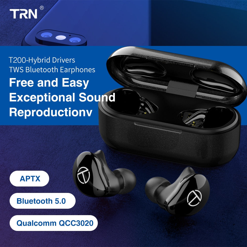 Bluetooth 5.0 Wireless Earphones Noise Reduction Earpiece Hybrid Drivers True Wireless Earbuds - Strange Shopper